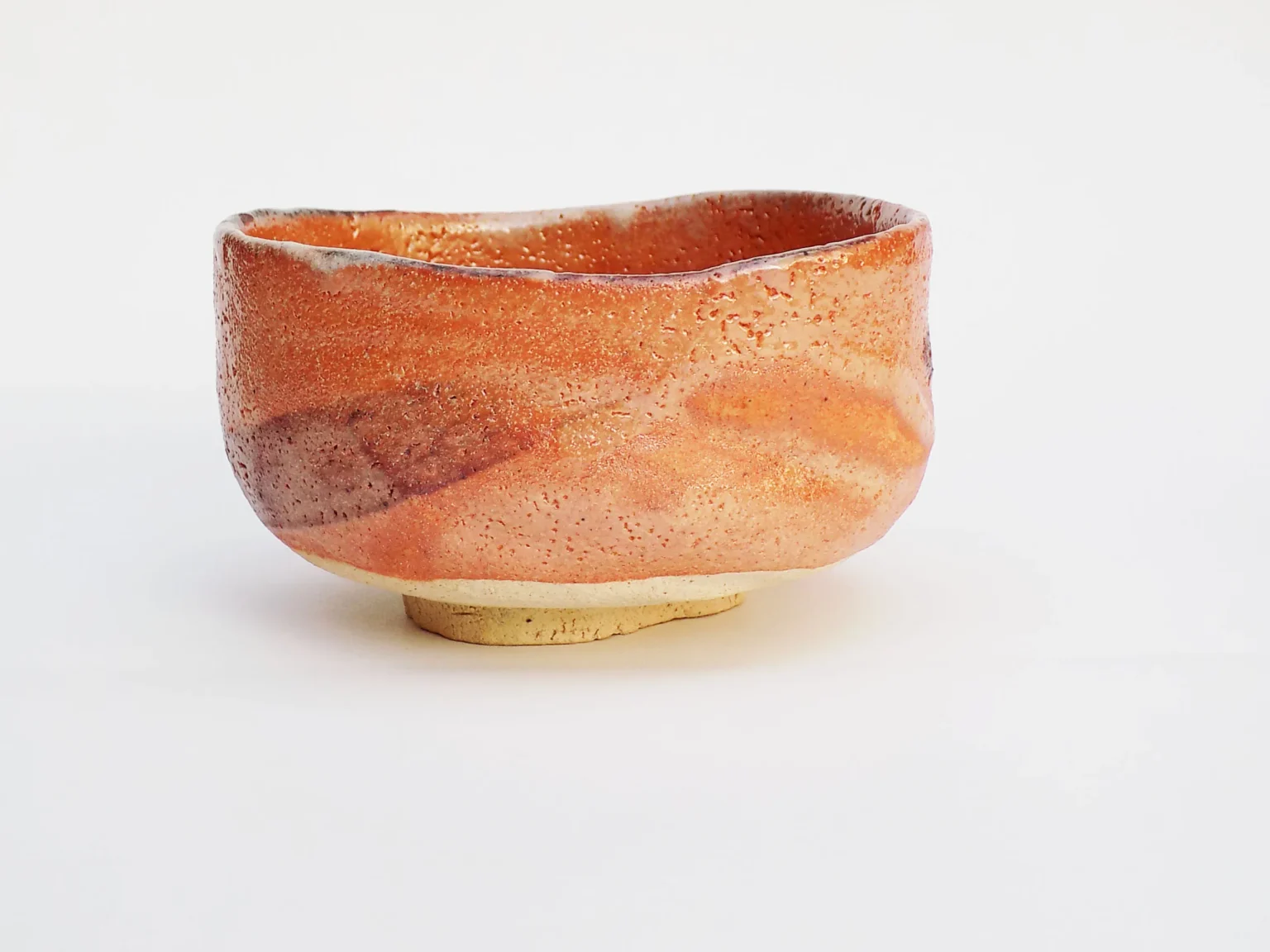 Handmade Japanese Shino glaze tea ceremony chawan by Timi Lantos