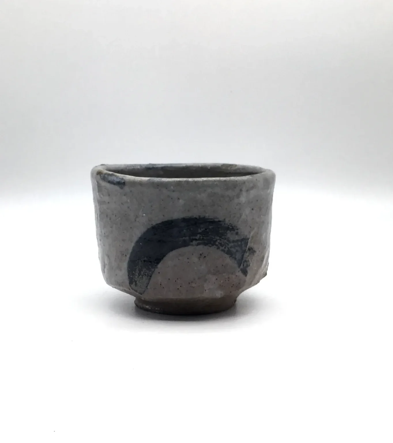 Wheel thrown Japanese matcha bowl with ash glaze by Timi Lantos Ceramics