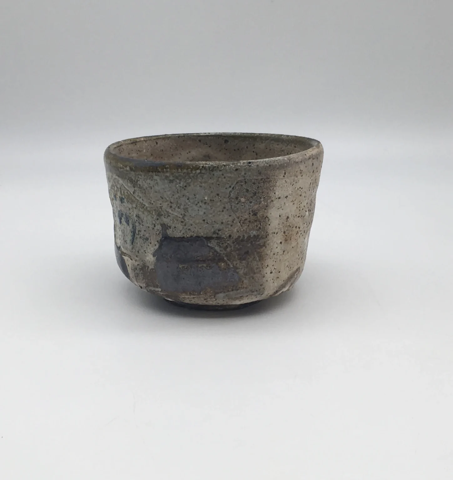Rustic wood fired wabi-sabi pottery matcha bowl by Timi Lantos Ceramics