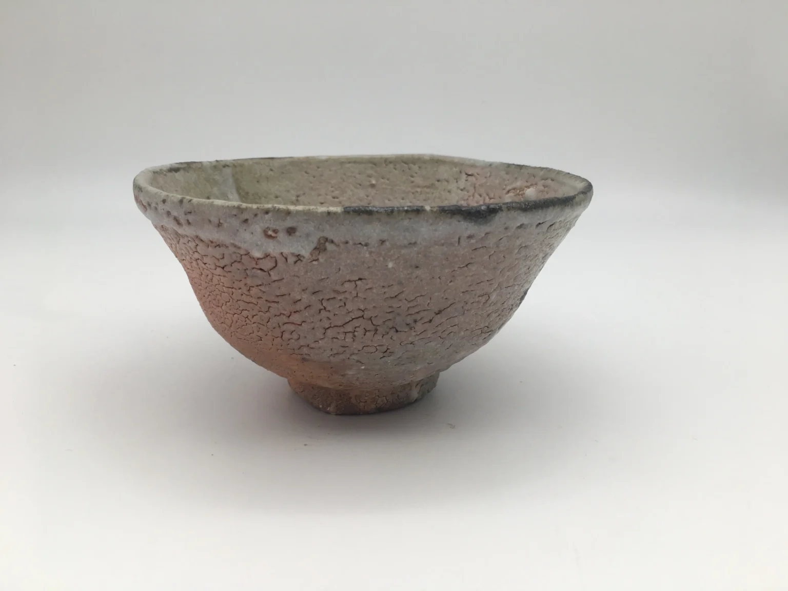 Handmade wood fired wabi-sabi ceramic matcha bowl by Timi Lantos Ceramics