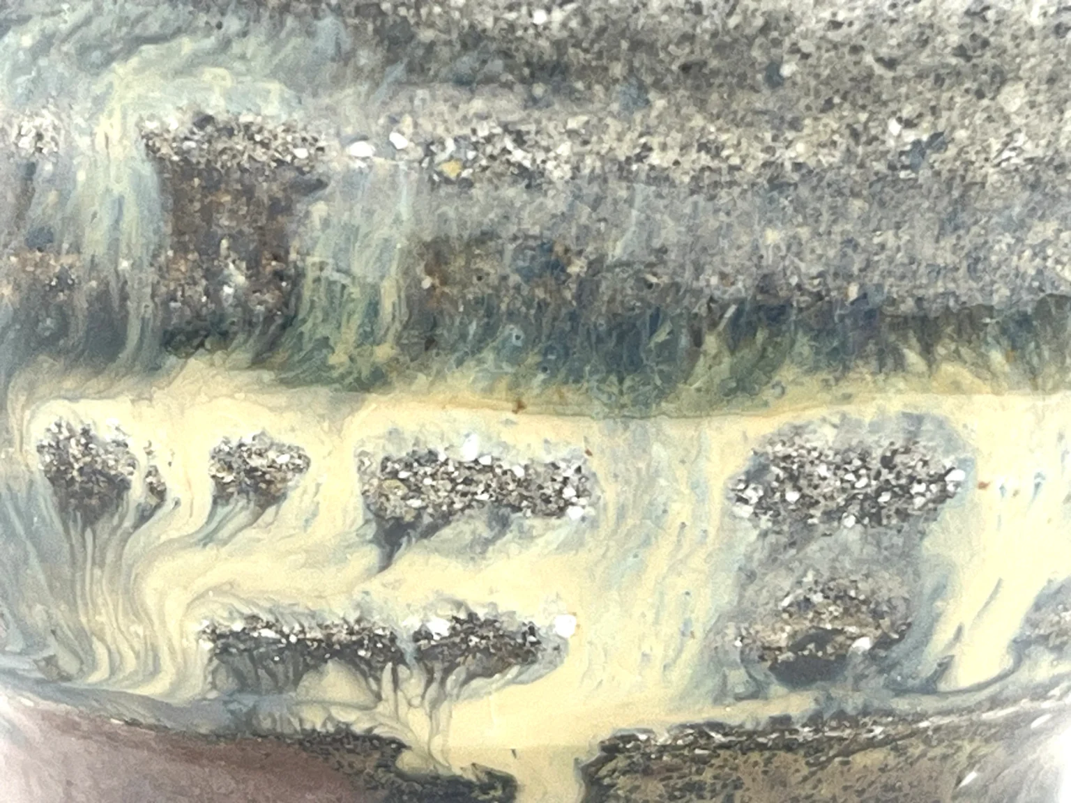 Anagama earthy ochoko, detail by Timi Lantos Ceramics