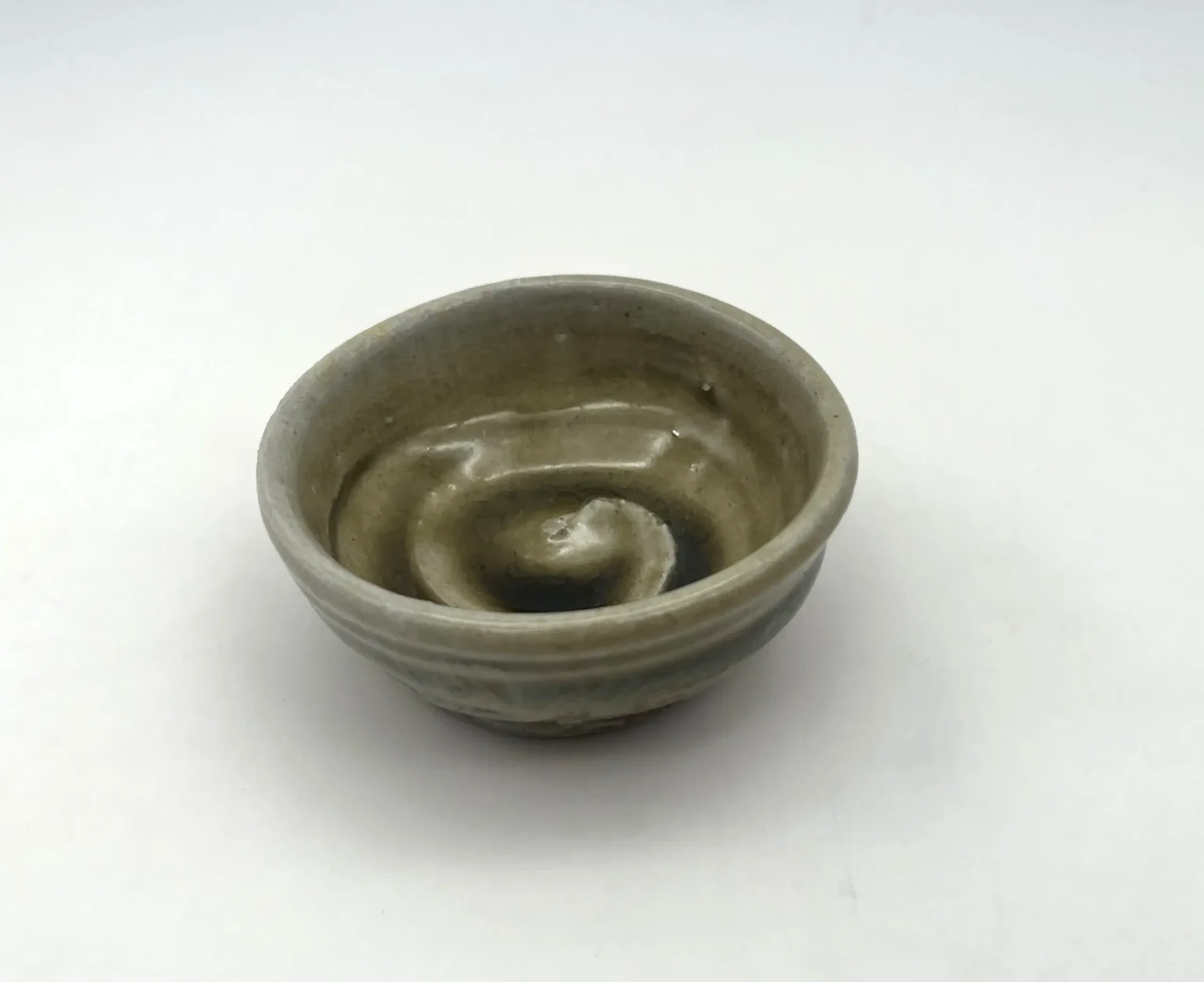 Ceramic ochoko sake cup, inside view by Timi Lantos Ceramics