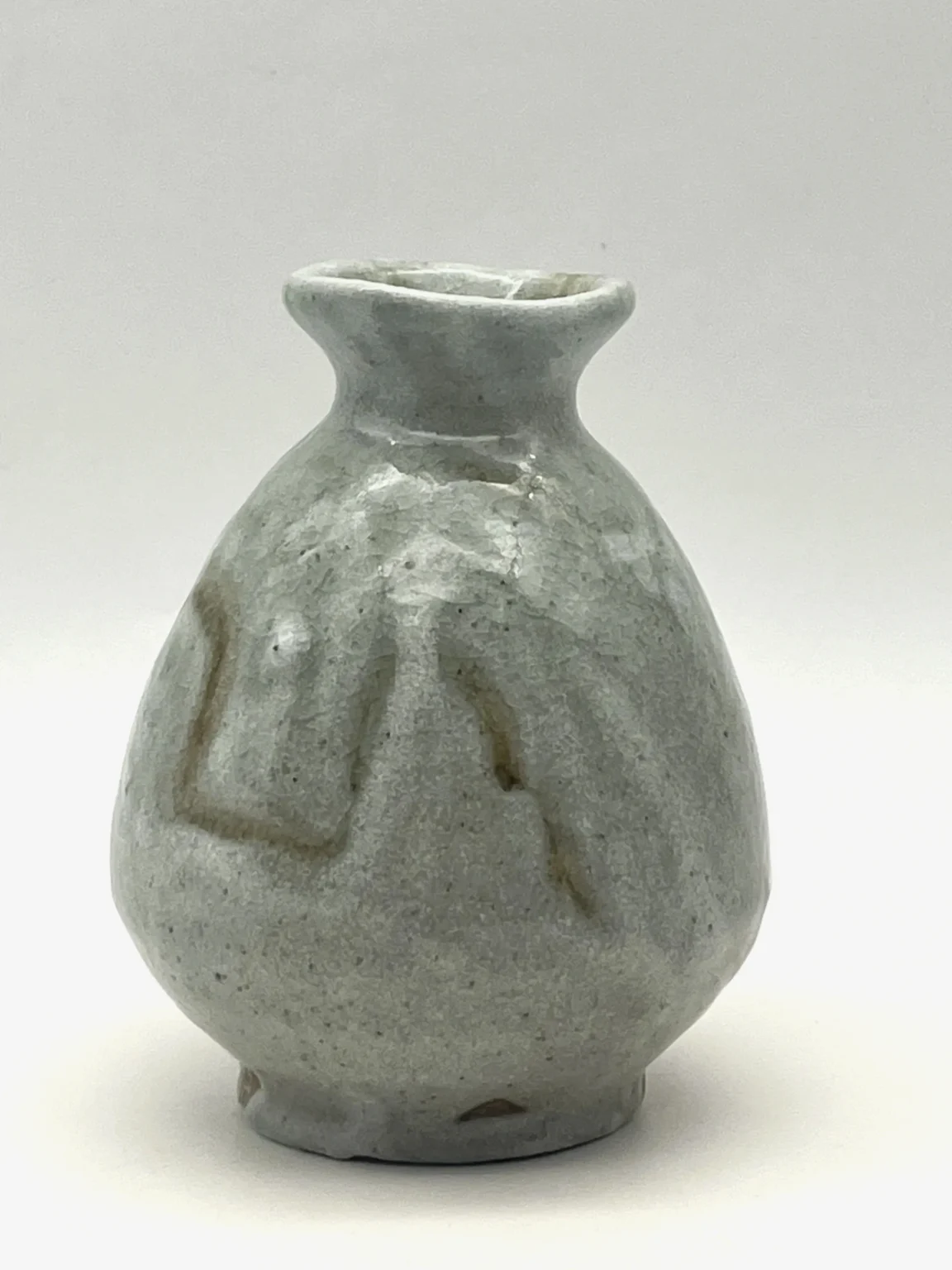 Anagama white sake bottle by Timi Lantos Ceramics