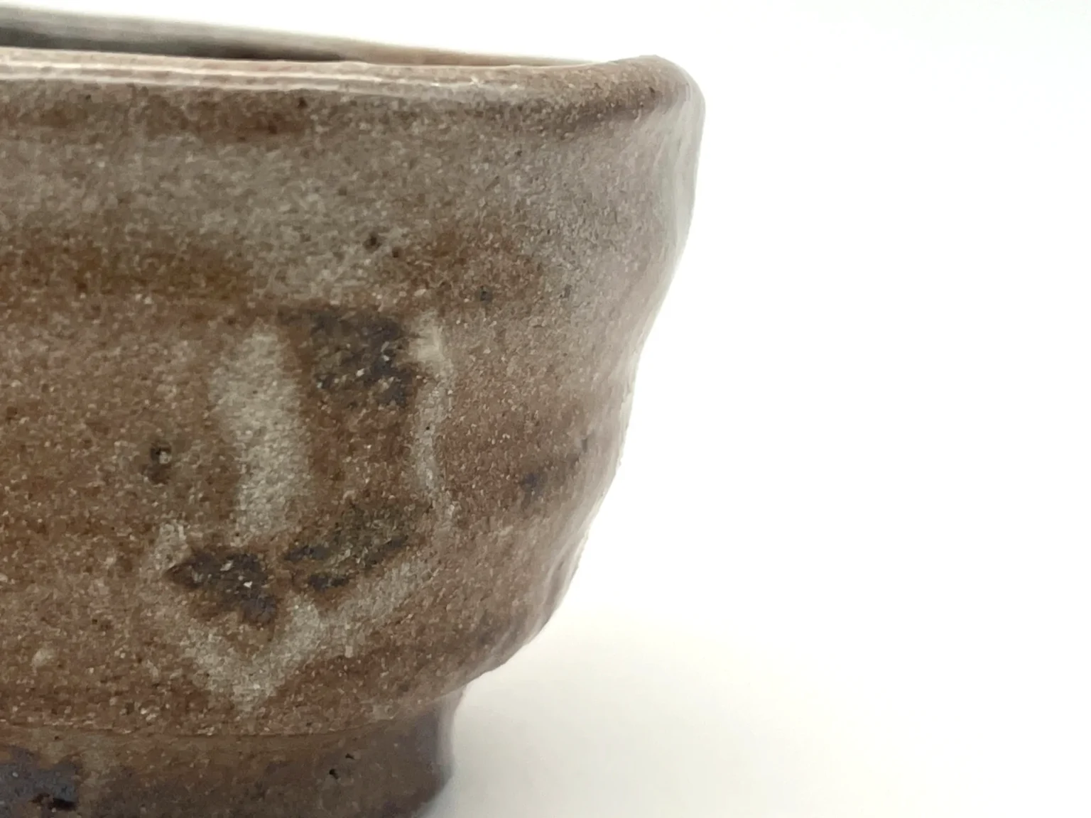 Earthy ceramic sake cup, bottom view by Timi Lantos Ceramics