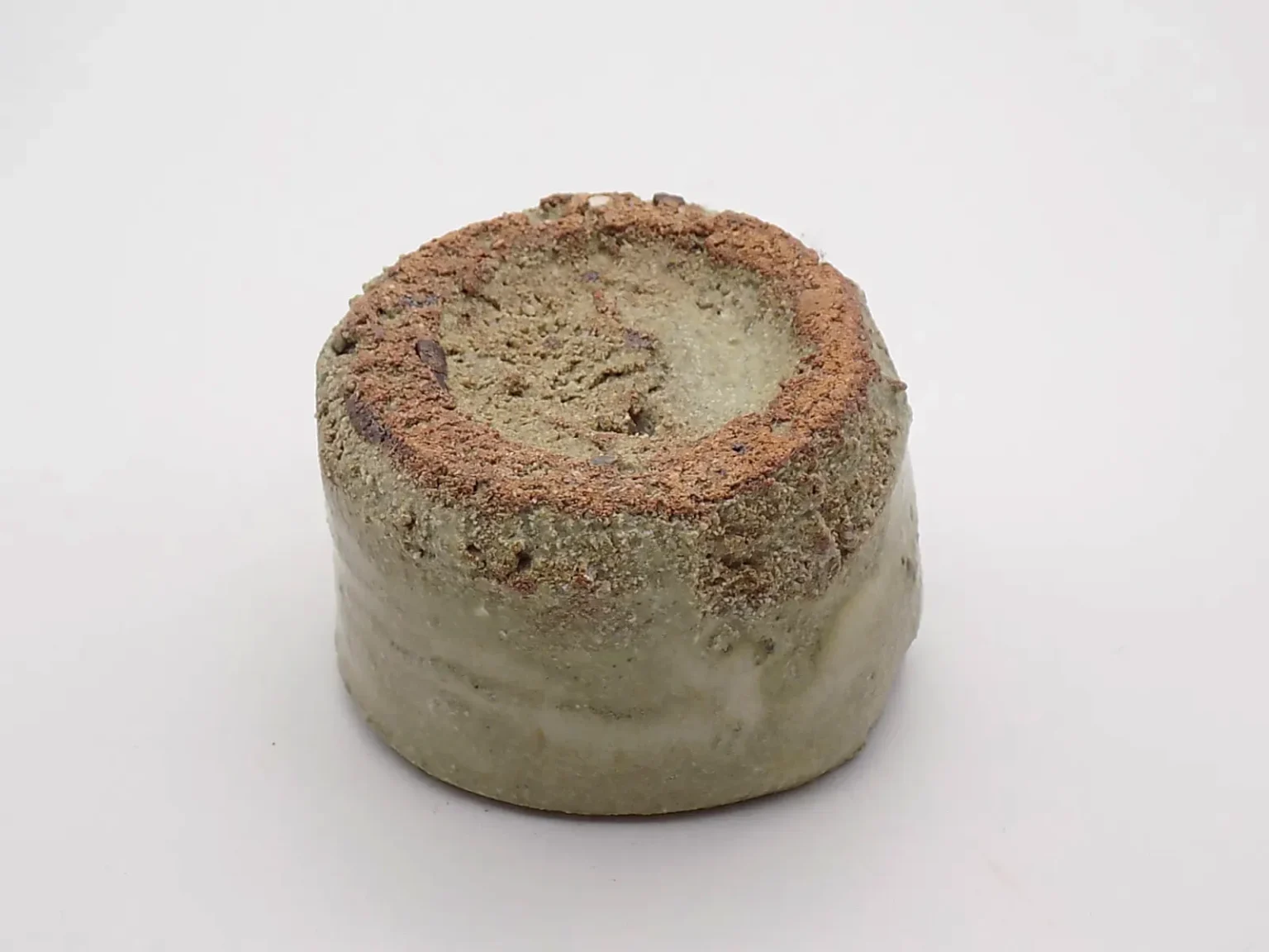 Wheel-thrown wabi-sabi sake cup, bottom view by Timi Lantos Ceramics