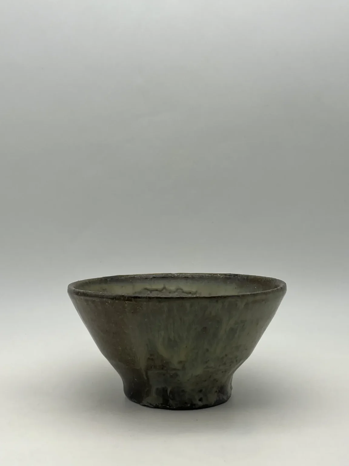 Wheel-thrown wood-fired matcha bowl with feldspar glaze by Timi Lantos Ceramics