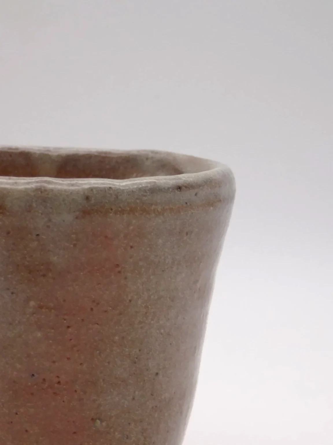 tea cup handcrafted woodfired wabisabi rusty timi lantos ceramics